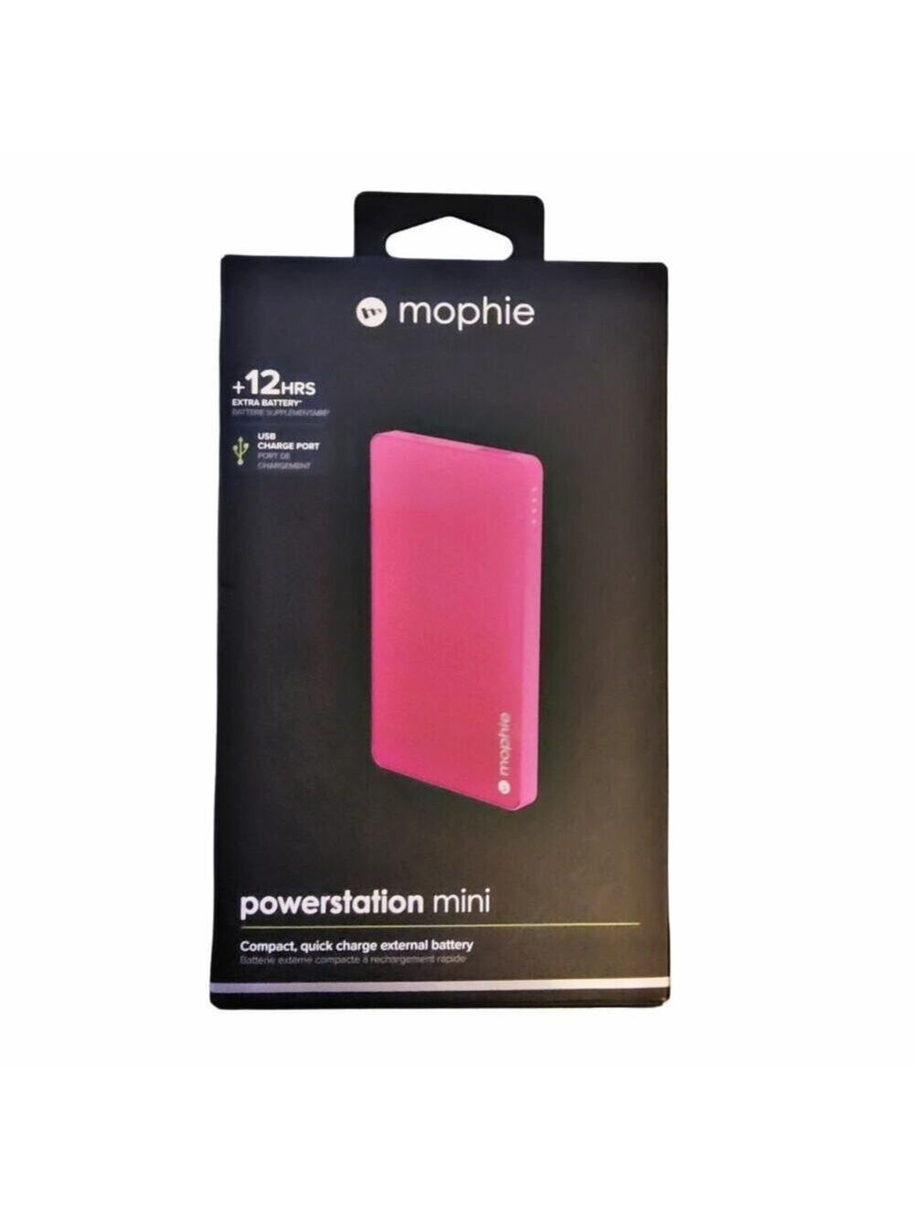 MOPHIE 3000 MAH PORTABLE CHARGER USB BRIGHT PINK